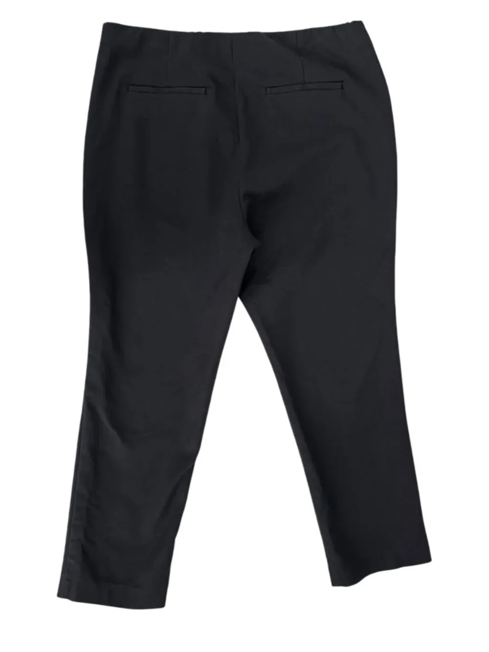 J. Jill Pleated Front Pull On Trousers Black Zip Pocket Pants 14 Petite